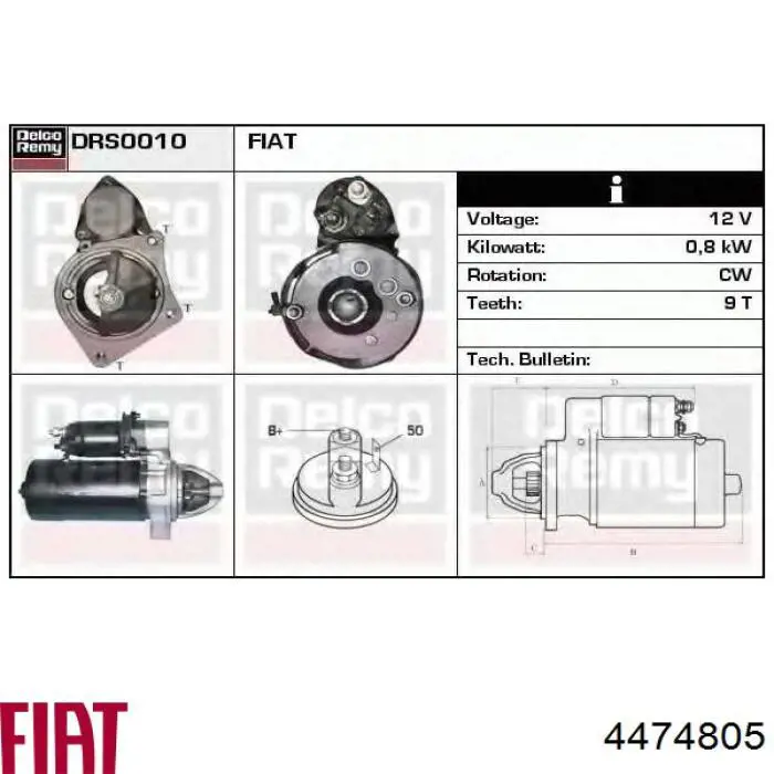 4142222 Fiat/Alfa/Lancia motor de arranque