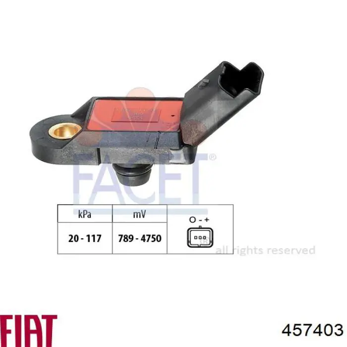 457403 Fiat/Alfa/Lancia sensor de presion del colector de admision