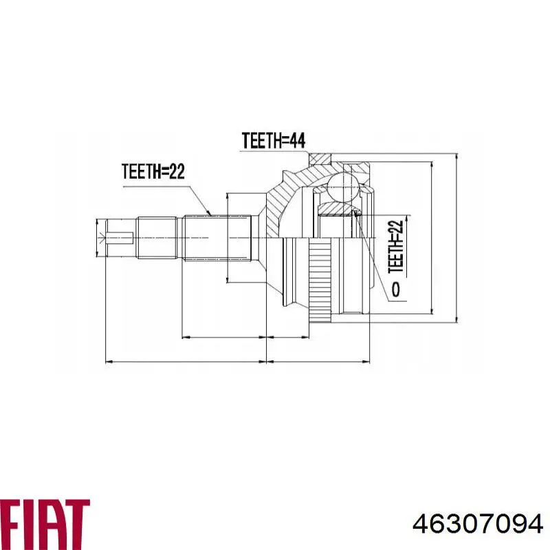 Junta homocinética exterior delantera Fiat/Alfa/Lancia 46307094 precio, desde 34,29 EUR