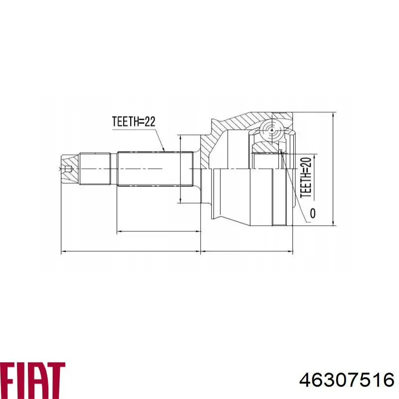 Junta homocinetica 46307516 Fiat/Alfa/Lancia