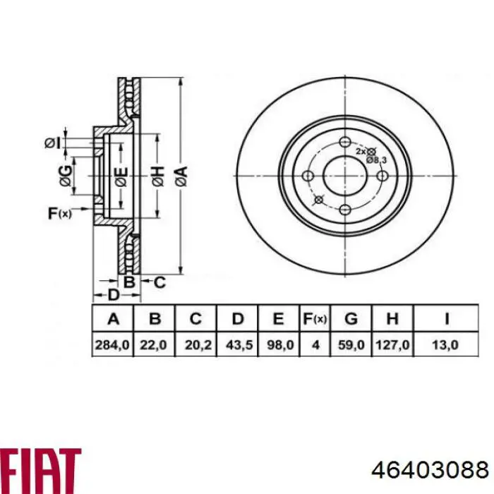 46403088 Fiat/Alfa/Lancia Discos