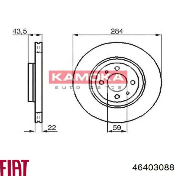 Frenos delanteros Fiat/Alfa/Lancia 46403088 precio, desde 38,97 EUR