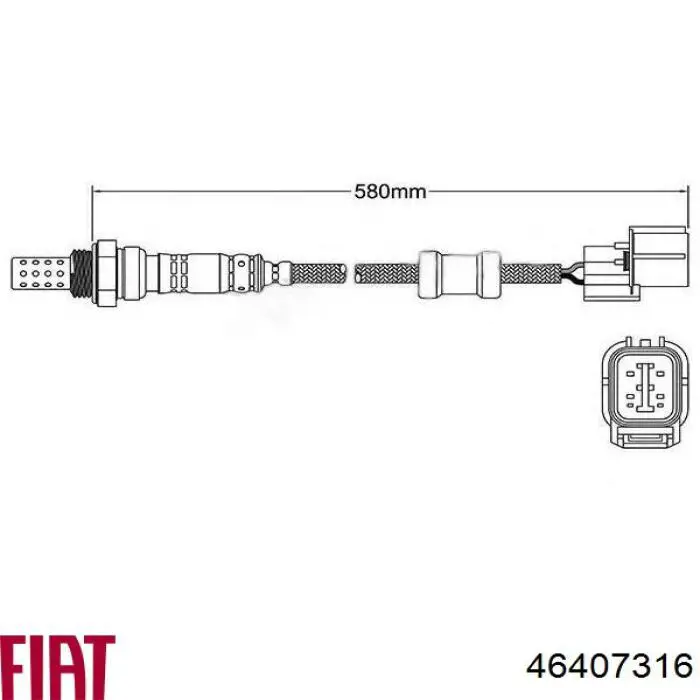 46407316 Fiat/Alfa/Lancia sonda lambda sensor de oxigeno para catalizador