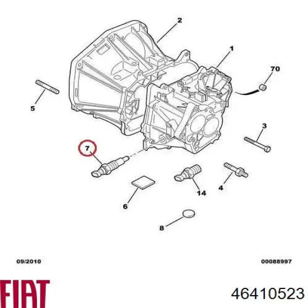 Comprar 46410523 Fiat/Alfa/Lancia Interruptor de luz de marcha atrás