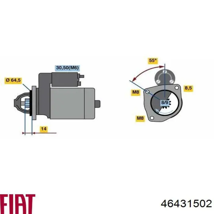 Burro de arranque  Fiat/Alfa/Lancia 46431502 precio, desde 53,72 EUR