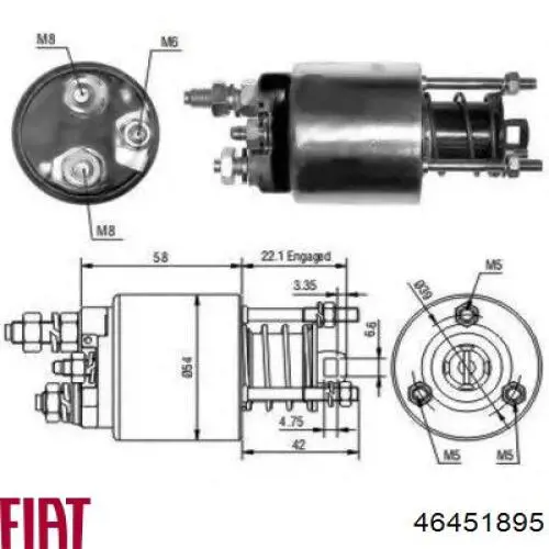 46451895 Fiat/Alfa/Lancia motor de arranque