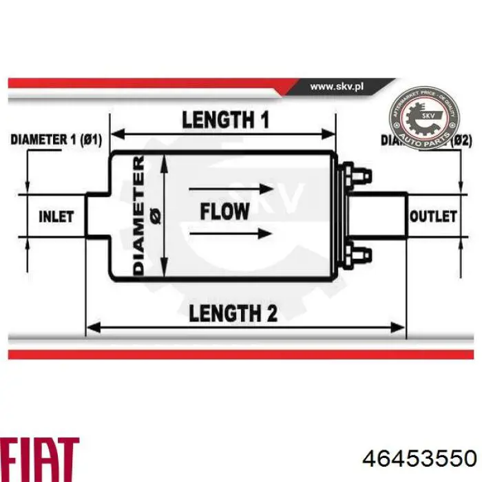 46453550 Fiat/Alfa/Lancia módulo alimentación de combustible