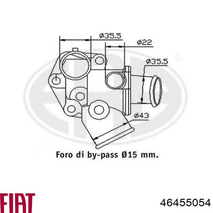 46455054 Fiat/Alfa/Lancia termostato, refrigerante