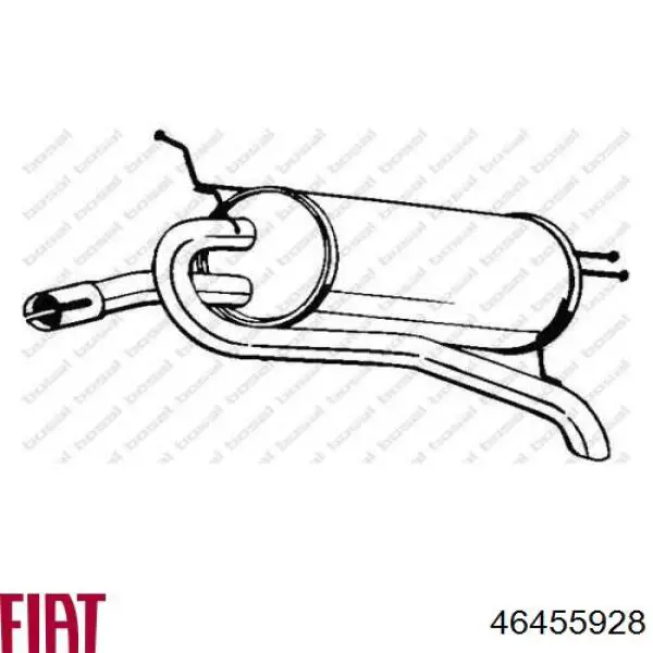 46455928 Fiat/Alfa/Lancia Silenciador trasero