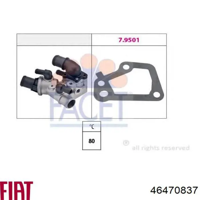 46470837 Fiat/Alfa/Lancia termostato, refrigerante