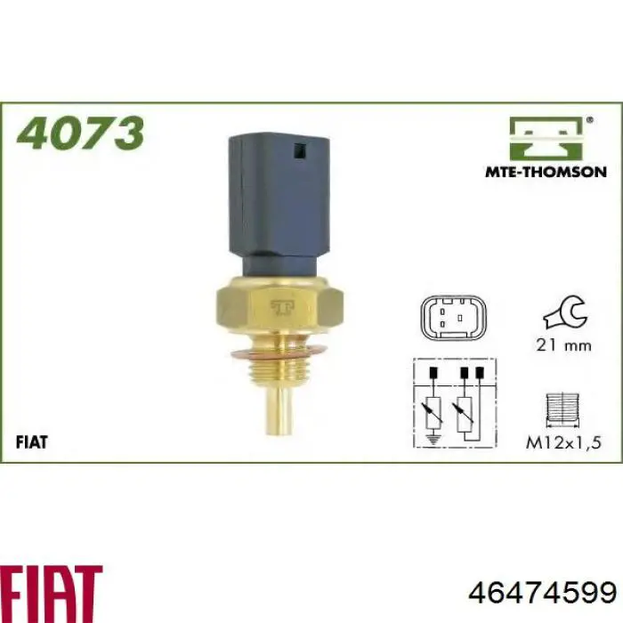 46474599 Fiat/Alfa/Lancia sensor de temperatura del refrigerante