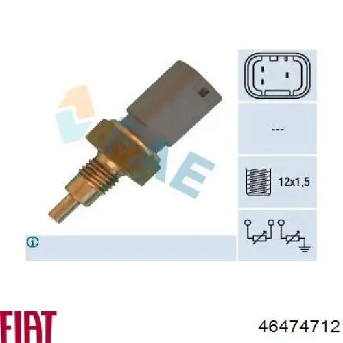 Sensor de temperatura 46474712 Fiat/Alfa/Lancia