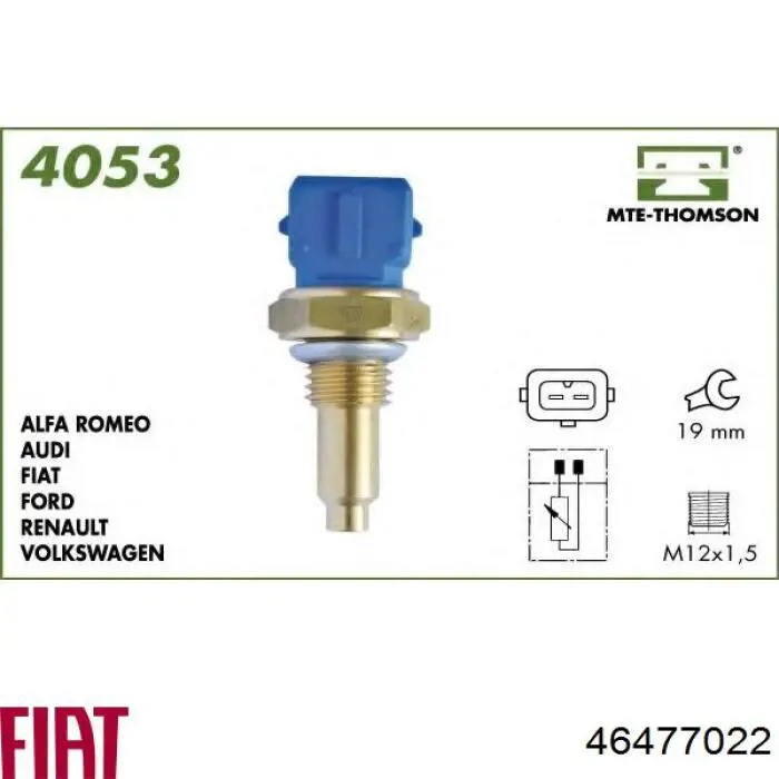 Comprar 46477022 Fiat/Alfa/Lancia Sensor de temperatura de agua