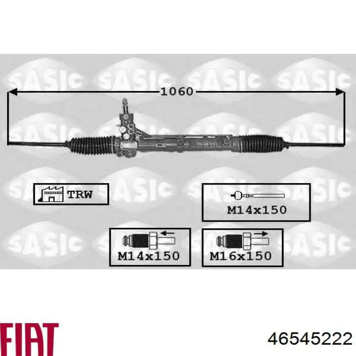 Caja de dirección para Fiat Palio (178BX)