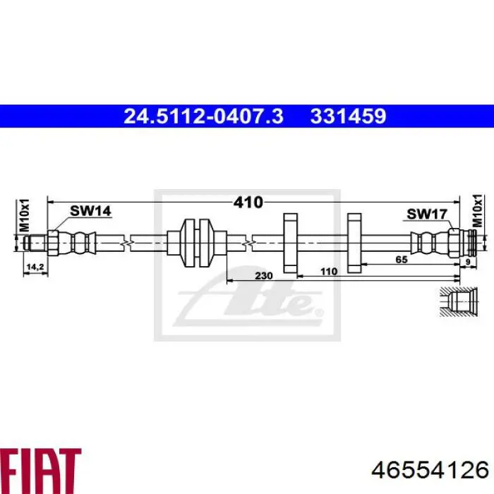 Comprar 46554126 Fiat/Alfa/Lancia Latiguillos de freno delantero
