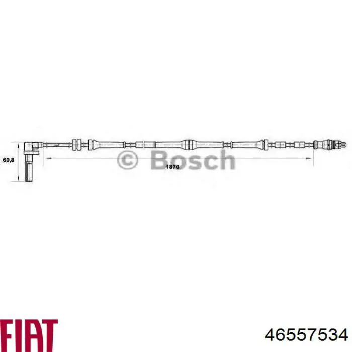 46557534 Fiat/Alfa/Lancia sensor abs delantero izquierdo