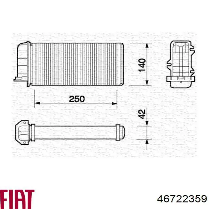 Radiador de calefacción Fiat Bravo 1 182