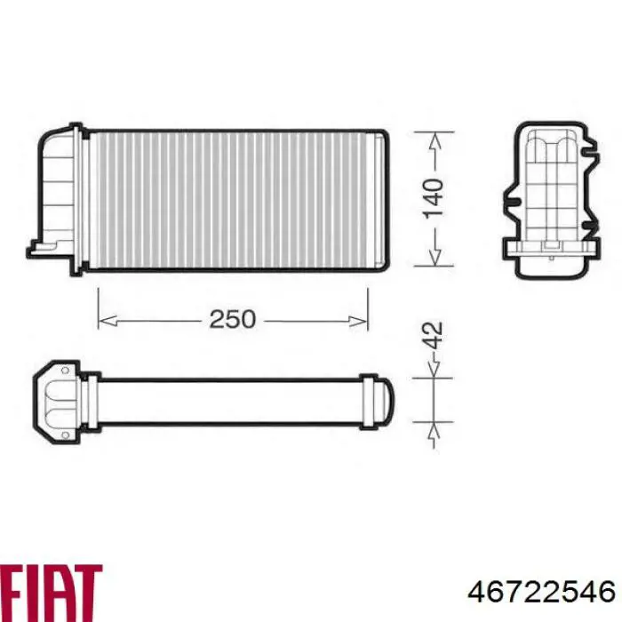 46722546 Fiat/Alfa/Lancia radiador calefacción