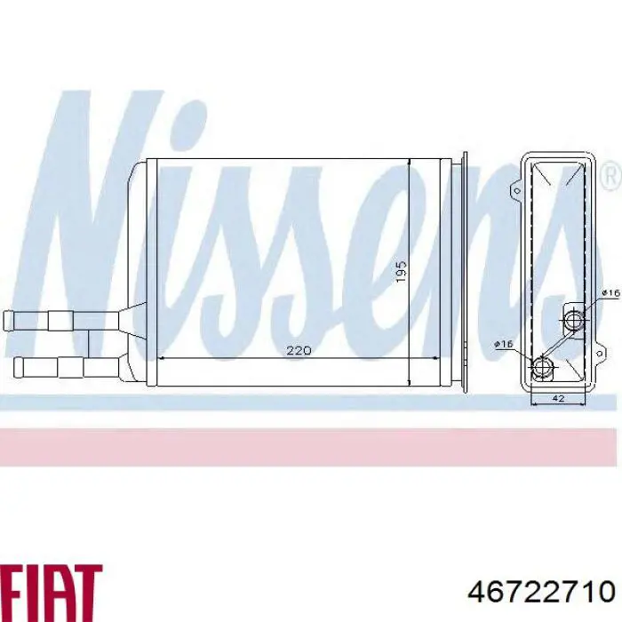 Radiador de calefacción Fiat/Alfa/Lancia 46722710 precio, desde 36,74 EUR
