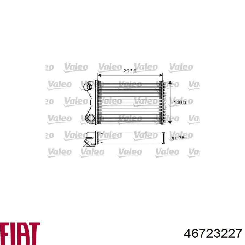 46723227 Fiat/Alfa/Lancia radiador de calefacción