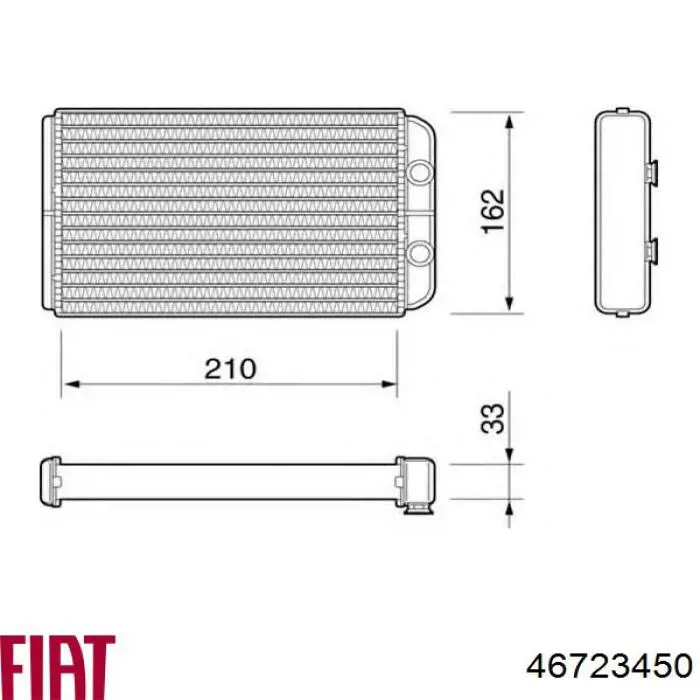 Comprar 46723450 Fiat/Alfa/Lancia Radiador calefacción