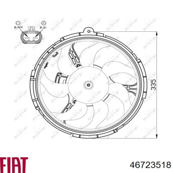 46723518 Fiat/Alfa/Lancia Electroventilador del motor