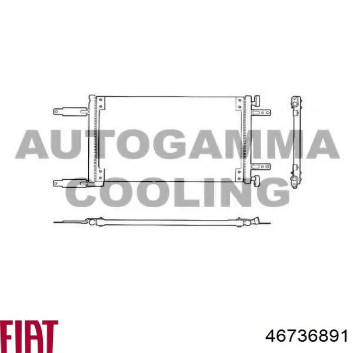 46736891 Fiat/Alfa/Lancia condensador aire acondicionado