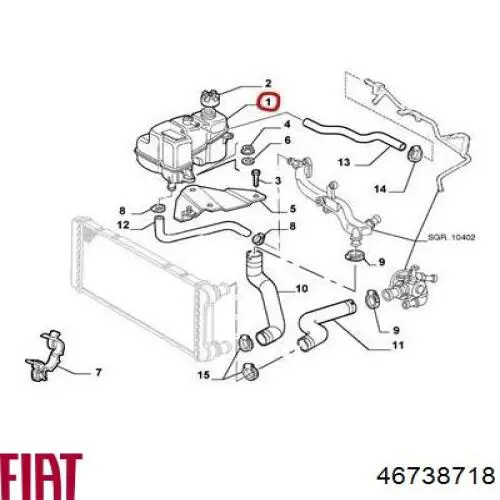 Deposito del lavaparabrisas Fiat/Alfa/Lancia 0046738718 precio, desde 62,44 EUR
