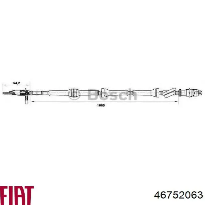 46752063 Fiat/Alfa/Lancia sensor abs trasero derecho