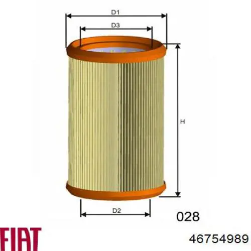 El filtro de aire Fiat/Alfa/Lancia 46754989 precio, desde 9,28 EUR