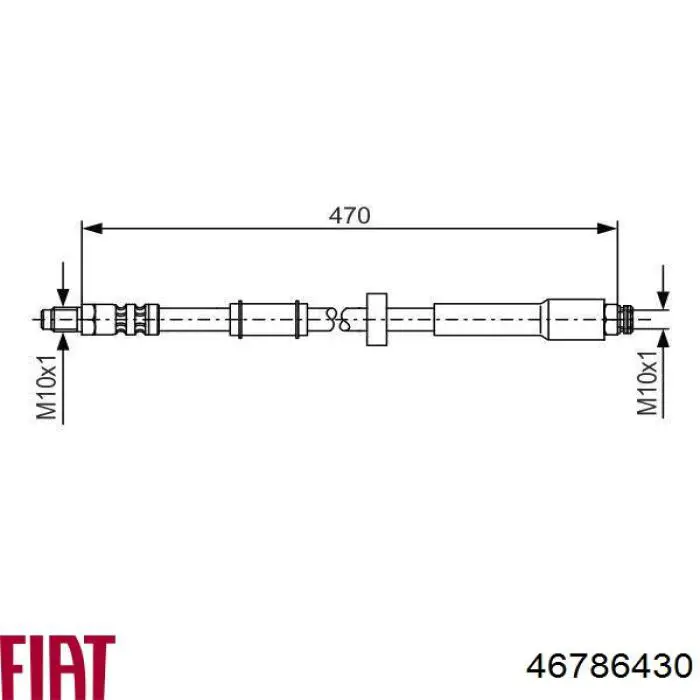Latiguillos de freno delantero Fiat/Alfa/Lancia 46786430 precio, desde 12,19 EUR
