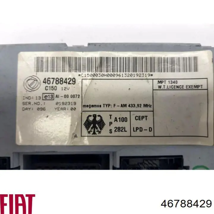 Comprar 46774360 Fiat/Alfa/Lancia Módulo de control del inmovilizador
