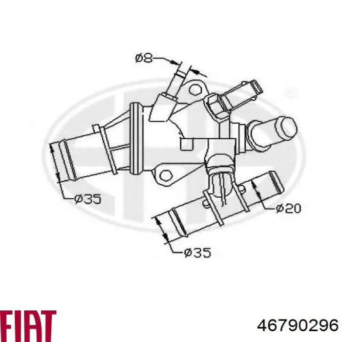 46790296 Fiat/Alfa/Lancia termostato, refrigerante