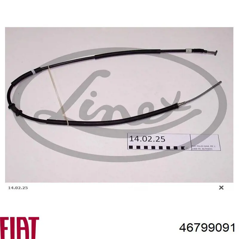 46799091 Fiat/Alfa/Lancia Cable de freno de mano trasero derecho/izquierdo