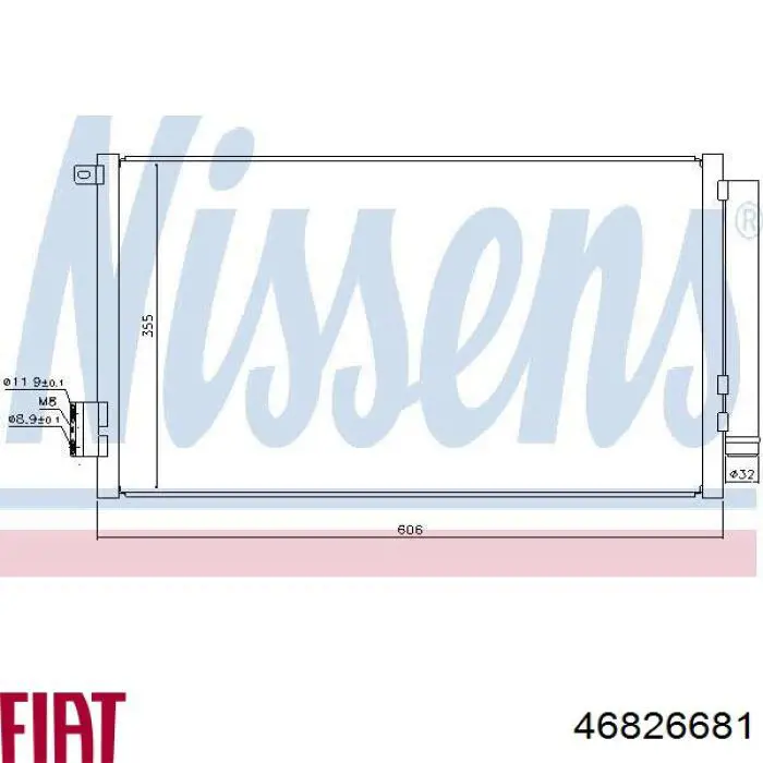 46826681 Fiat/Alfa/Lancia condensador aire acondicionado