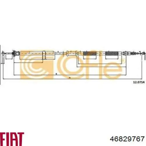 46829767 Fiat/Alfa/Lancia cable de freno de mano trasero izquierdo