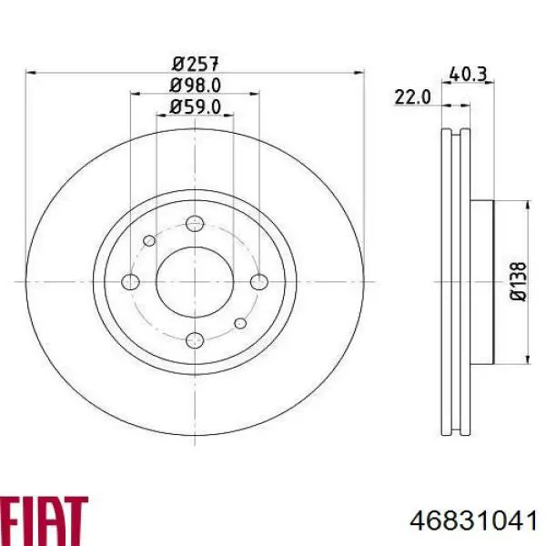 46831041 Fiat/Alfa/Lancia Discos