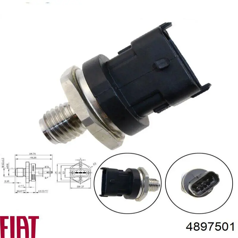 4897501 Fiat/Alfa/Lancia Sensor de presión de combustible