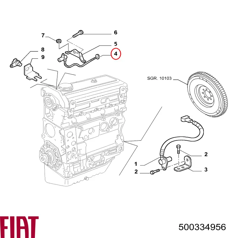 Comprar 500334956 Fiat/Alfa/Lancia Sensor de posición del árbol de levas