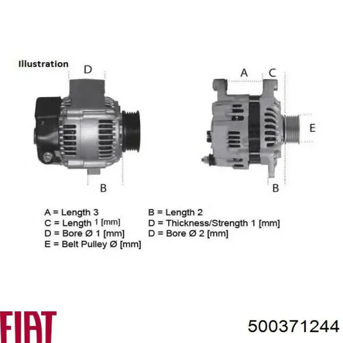500371244 Fiat/Alfa/Lancia Alternador de coche