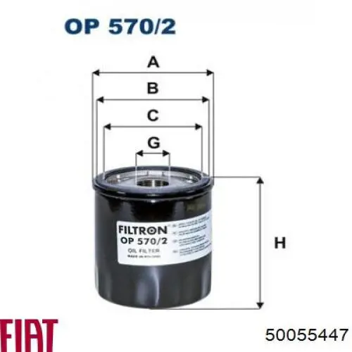 50055447 Fiat/Alfa/Lancia Filtro aceite