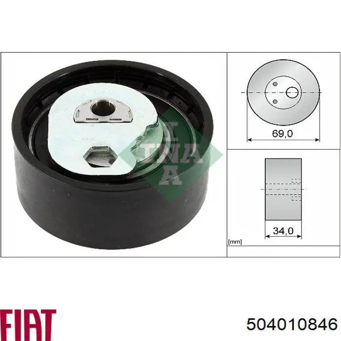 Tensor, correa de distribucion 504010846 Fiat/Alfa/Lancia