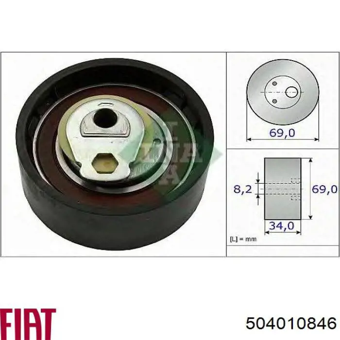 504010846 Fiat/Alfa/Lancia tensor, correa dentada