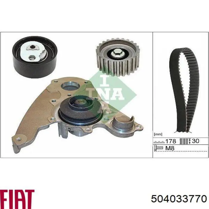 Bomba de agua 504033770 Fiat/Alfa/Lancia