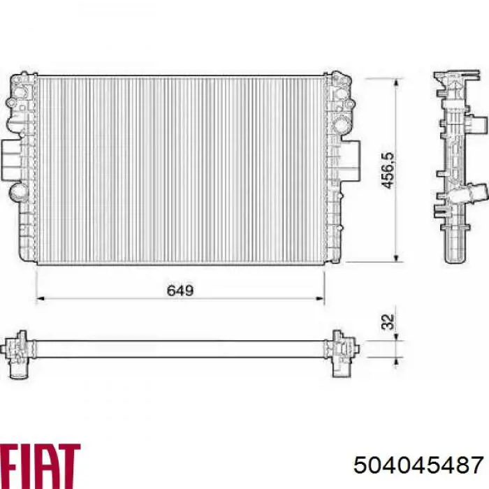 504045487 Fiat/Alfa/Lancia radiador refrigeración del motor