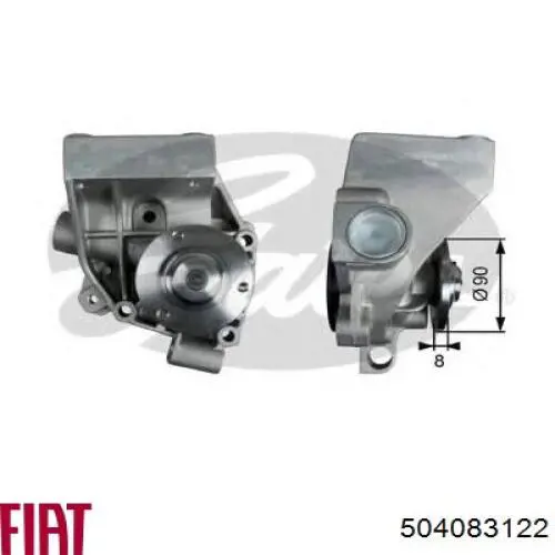 Comprar 504083122 Fiat/Alfa/Lancia Bomba de agua para motor