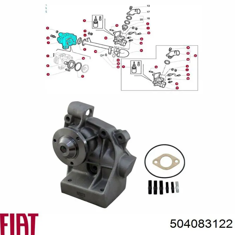 Bombeadora de agua Fiat/Alfa/Lancia 504083122 precio, desde 81,68 EUR