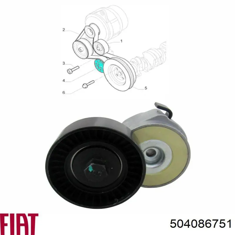Tensor de la correa trapecial Fiat/Alfa/Lancia 504086751 precio, desde 31,89 EUR