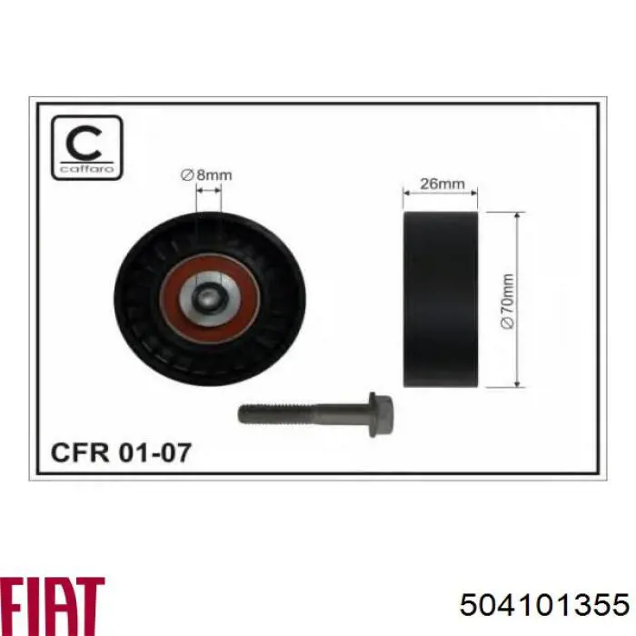 504101355 Fiat/Alfa/Lancia Correa de transmisión, completo