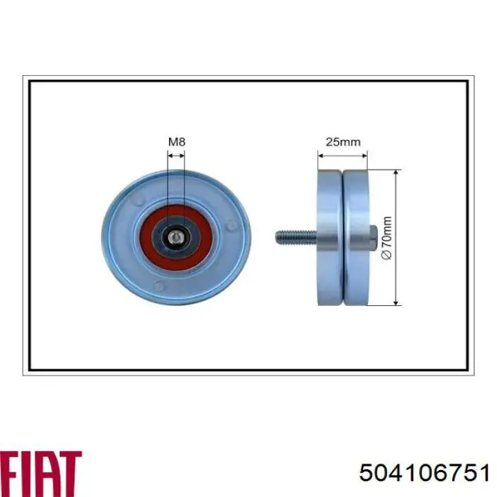 Rodillo tensor correa poli V Fiat/Alfa/Lancia 504106751 precio, desde 41,94 EUR